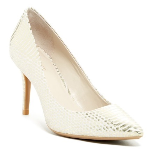 Calvin Klein Shoes - Calvin Klein Gayle Powered Snake-Embossed Pump